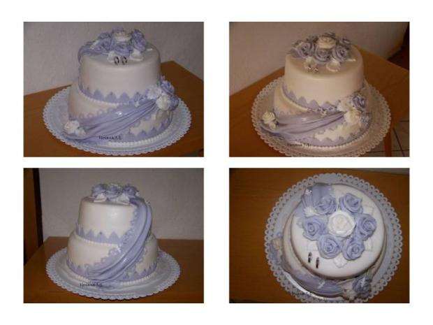 svadobná bielo fialová, torta, Svadobné torty svadobná bielo fialová, torta, Svadobné torty, jarkag3, 1
