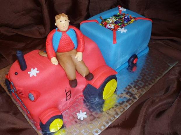 Traktorček, torta, Torty autíčka, vláčiky Traktorček, torta, Torty autíčka, vláčiky, LHOLLA, 1