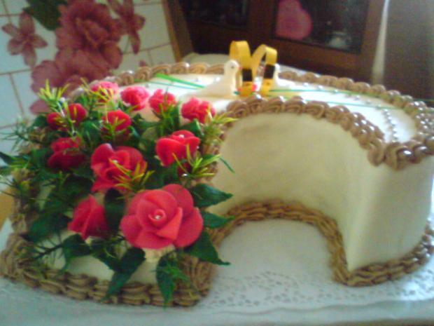 svad. roh stastia, torta, Svadobné torty, Mirena, 1