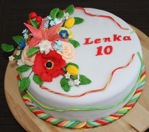 Narodeninová - kvety, torta, Torty pre dievčatá Narodeninová - kvety, torta, Torty pre dievčatá, zdenka z hôrky, 1