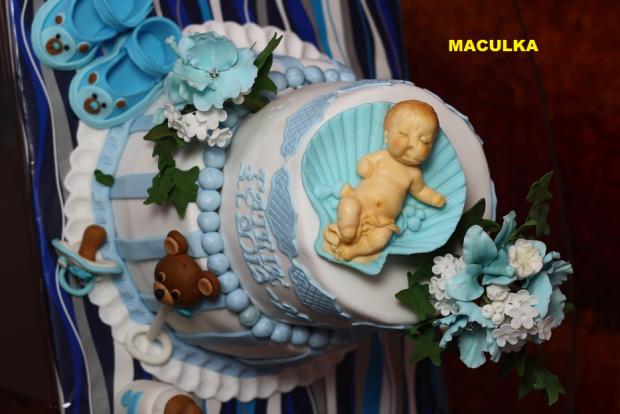 krstinova, torta, Torty na krstiny, maculka, 1