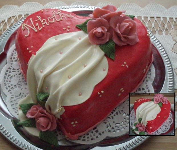 srdiečko na želanie ... pre Nikolku , torta srdiečko na želanie ... pre Nikolku , torta, Ivet, 1