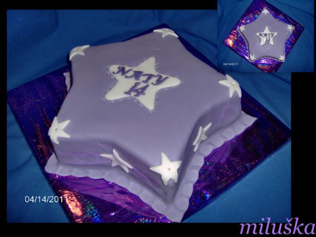 hviezda Naty---14---, torta, Narodeninové torty hviezda Naty---14---, torta, Narodeninové torty, miluška, 1