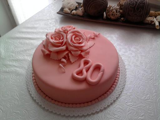 K osemdesiatke, torta, Narodeninové torty, Janette72, 1