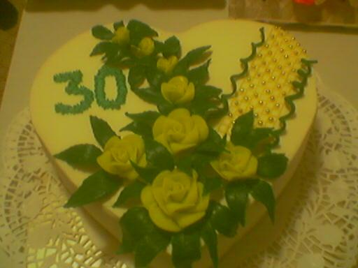 srdce na 30-tku, torta, Narodeninové torty srdce na 30-tku, torta, Narodeninové torty, Mirena, 1