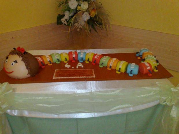 34 - nôžka "stonožka" na stužkovú slávnosť, torta, Torty - škola, stužková, pexeso, 1