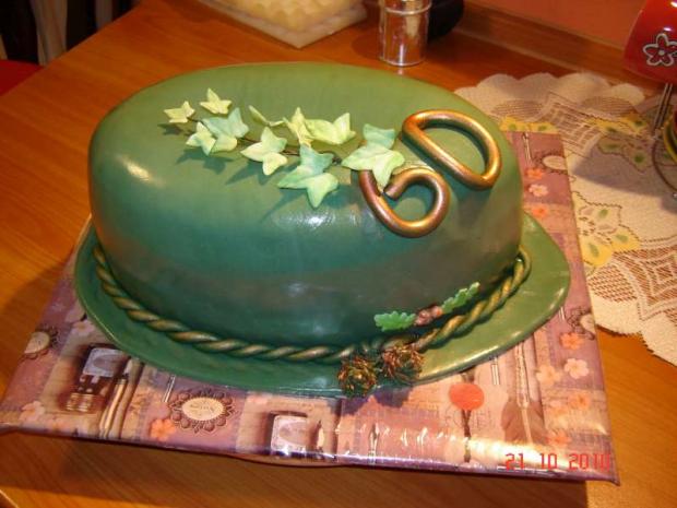 poľovnícky klobúk, torta poľovnícky klobúk, torta, Macka, 1