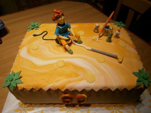 pre pani čo rada upratuje, torta, Narodeninové torty, kajzuzu, 1