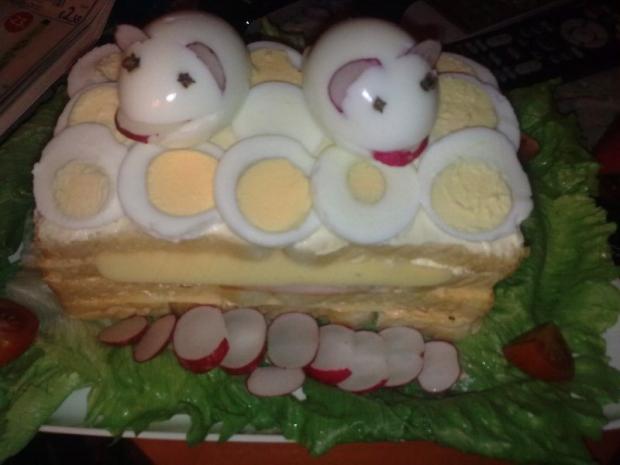 Slaná vajíčková tortička a myškami, torta, Slané torty, Lubica67, 1