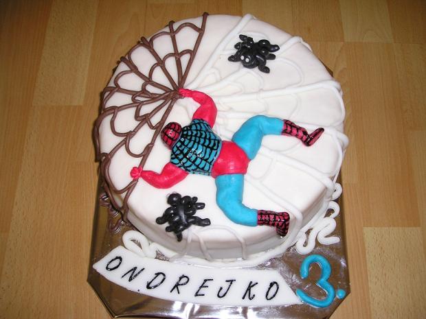 Spiderman pre Ondrejka, torta, Narodeninové torty, mazda, 1