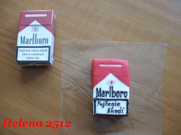 cigarety Marlboro, torta, Ozdoby na torty, Helena2512, 1