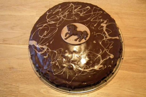 Čoko-višňová torta s koníkom, torta, Torty so zvieratkami, indijanka, 1