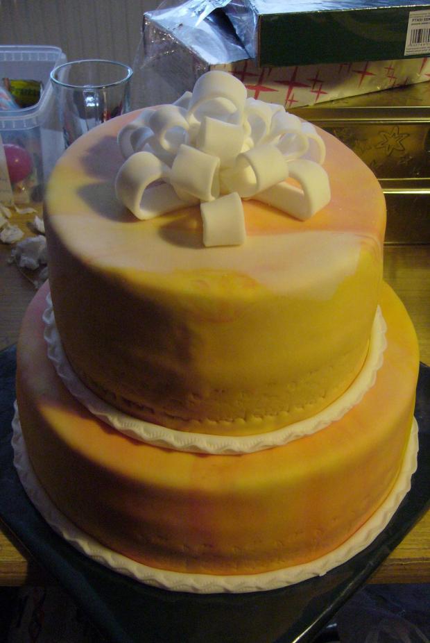 melírovaná žltá, torta, Narodeninové torty, alinka871, 1