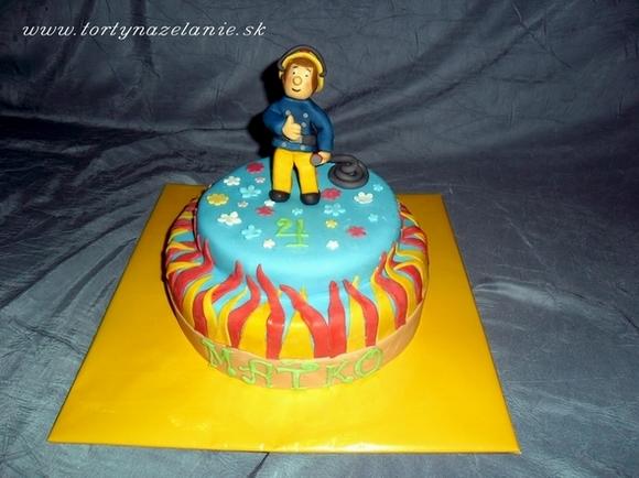 Požiarni Sam, torta, Rozprávkové torty, Torty na zelanie, 1