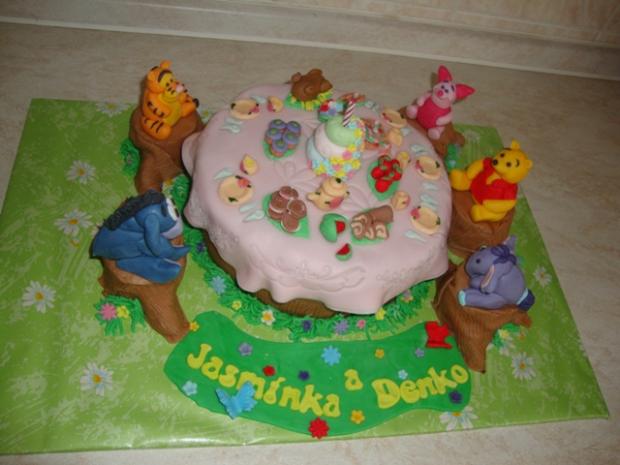 Macko Pú piknik 5, torta, Rozprávkové torty Macko Pú piknik 5, torta, Rozprávkové torty, Meggie, 1