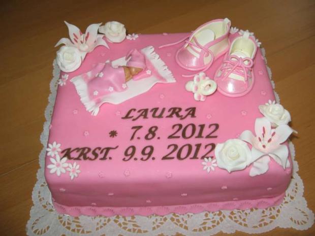 Krstiny ružová, torta, Torty na krstiny, Lubka212, 1