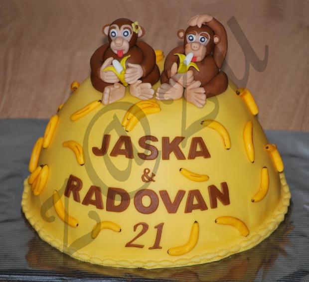 Opičky, torta, Narodeninové torty Opičky, torta, Narodeninové torty, zazu, 1