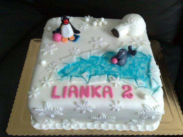 Pingu s tuleňom , torta, Rozprávkové torty Pingu s tuleňom , torta, Rozprávkové torty, Stelka33, 1