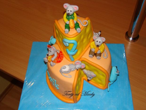 Myšky v syre, torta, Torty so zvieratkami Myšky v syre, torta, Torty so zvieratkami, Macka Stančíková, 1