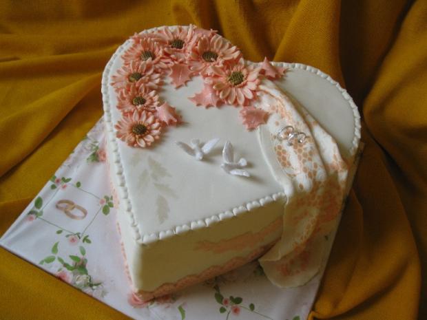 Srdce na svadbu, torta, Svadobné torty Srdce na svadbu, torta, Svadobné torty, norika, 1