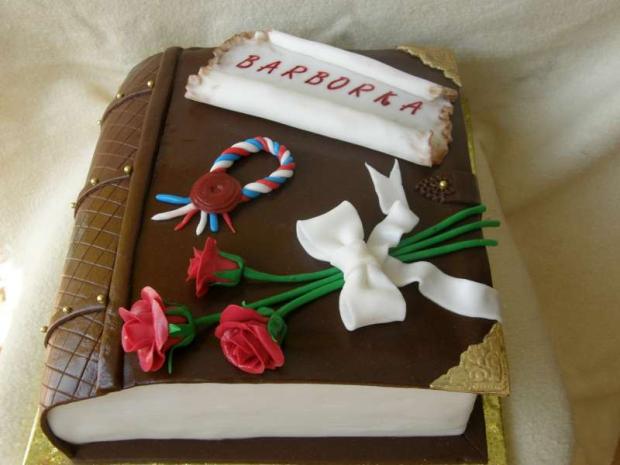 Kniha na promócie, torta, Torty - škola, stužková Kniha na promócie, torta, Torty - škola, stužková, Meryly, 1