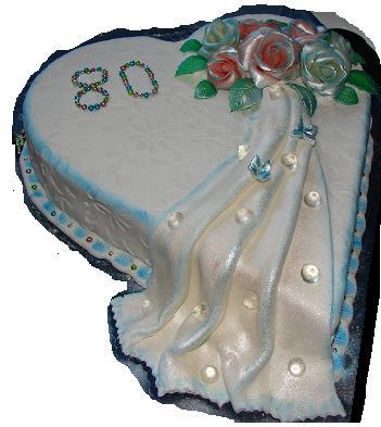 srdce na 80 :O), torta, Narodeninové torty, natysaty, 1
