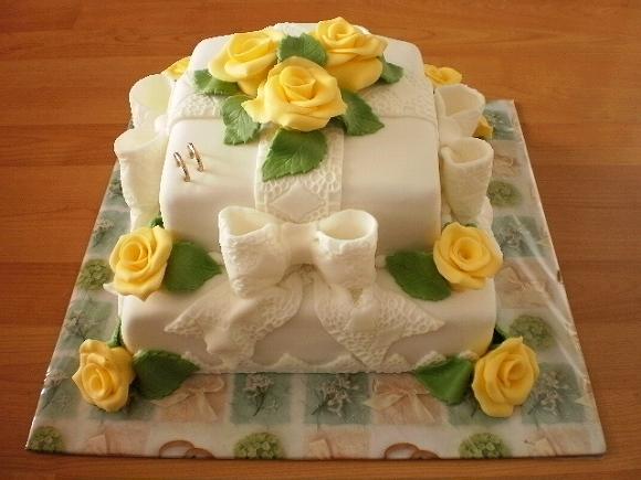 Svadobné štvorce, torta, Svadobné torty, Ildi B., 1