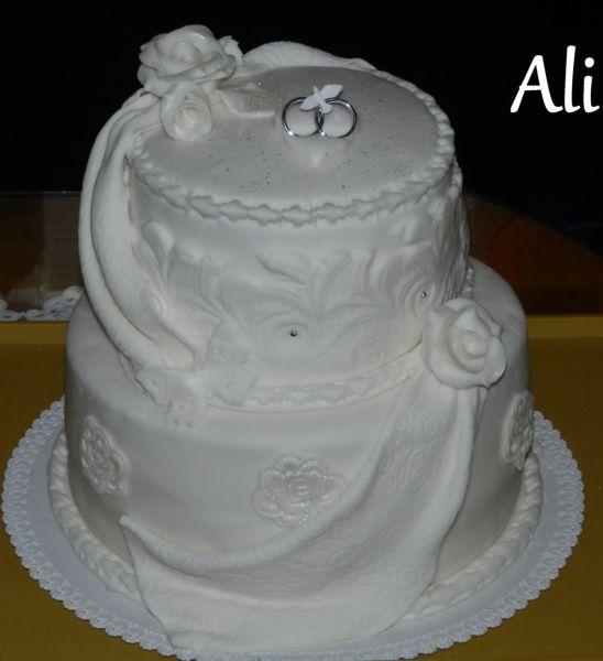 Svadobná v bielom, torta, Svadobné torty Svadobná v bielom, torta, Svadobné torty, Ali 80, 1