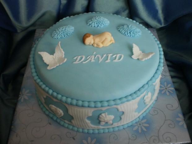 Modrá na krstiny, torta, Torty na krstiny, Ildi B., 1