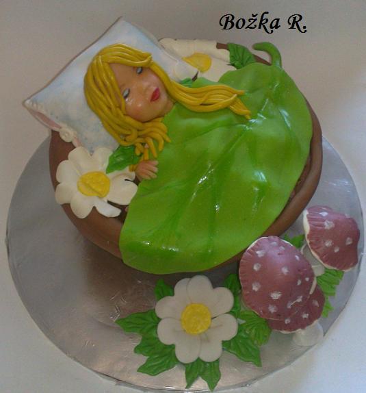 Palculienka v orechovej škrupinke, torta, Torty pre dievčatá Palculienka v orechovej škrupinke, torta, Torty pre dievčatá, Božka R., 1