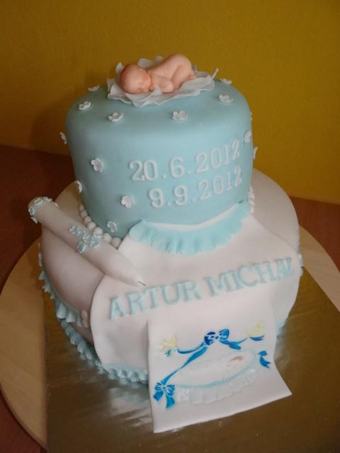 Krstinková, torta, Torty na krstiny Krstinková, torta, Torty na krstiny, Moncika7, 1