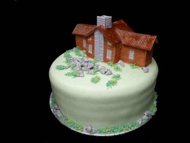 Zrubový dom, torta, Narodeninové torty Zrubový dom, torta, Narodeninové torty, adrianas, 1