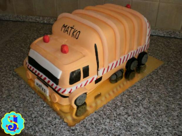 Smetiarske auto, torta, Narodeninové torty Smetiarske auto, torta, Narodeninové torty, Janka.S, 1