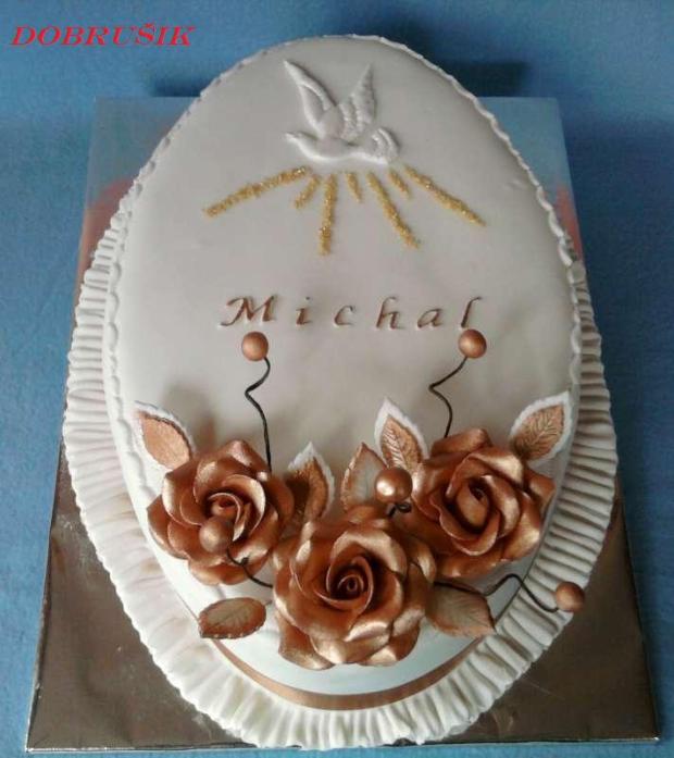S medenými ružami, torta, Torty na cirkevné sviatky S medenými ružami, torta, Torty na cirkevné sviatky, Dobrusik, 1