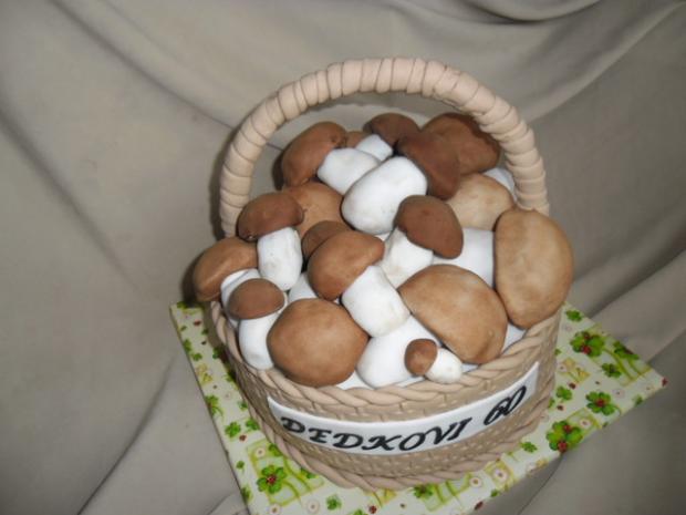 Košík s hríbmi, torta, Netradičné torty Košík s hríbmi, torta, Netradičné torty, Alenik, 1