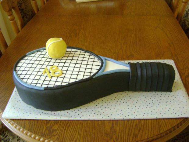 tenisova raketa, torta, Športové torty tenisova raketa, torta, Športové torty, medvedica, 1