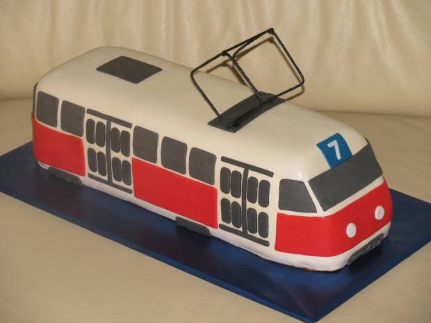 Električka, torta, Torty autíčka, vláčiky Električka, torta, Torty autíčka, vláčiky, KatyM, 1