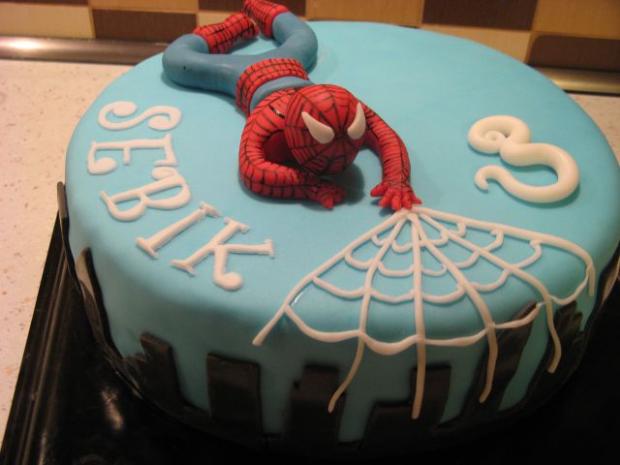 Spiderman, torta, Torty autíčka, vláčiky, gutka, 1