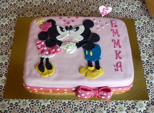 Mickey and Minnie kiss :-), torta, Rozprávkové torty Mickey and Minnie kiss :-), torta, Rozprávkové torty, atinafh, 1