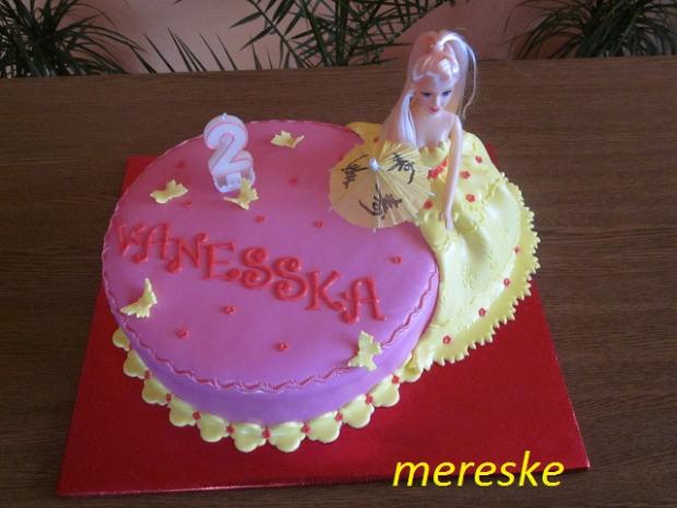barbinka pre Vanessku, torta, Torty pre dievčatá, Mereske, 1