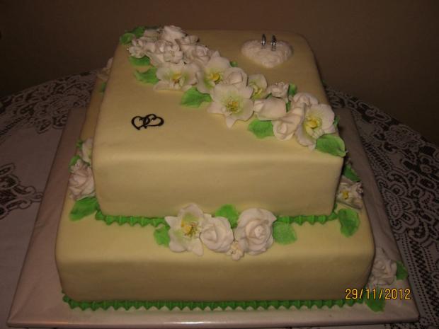svatební čtverce, torta, Svadobné torty, zdenab., 1