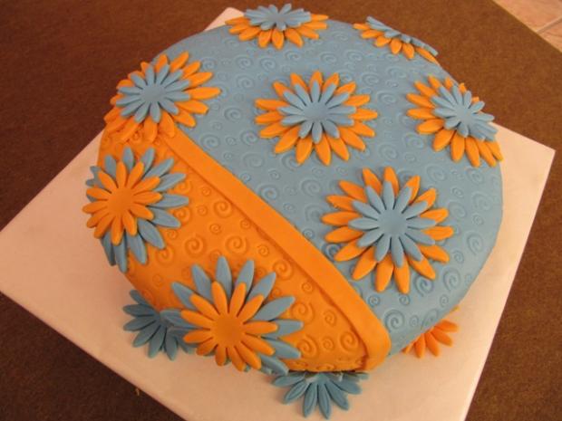 okrúhla kvietková, torta, Narodeninové torty, katkace, 1