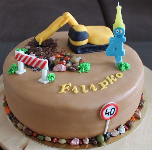 Malý bager, torta, Torty autíčka, vláčiky Malý bager, torta, Torty autíčka, vláčiky, zdenka z hôrky, 1