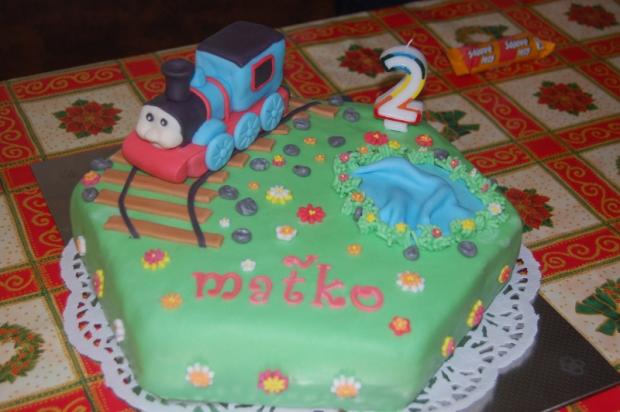 vláčik Thomas, torta, Torty autíčka, vláčiky, Kacik2, 1