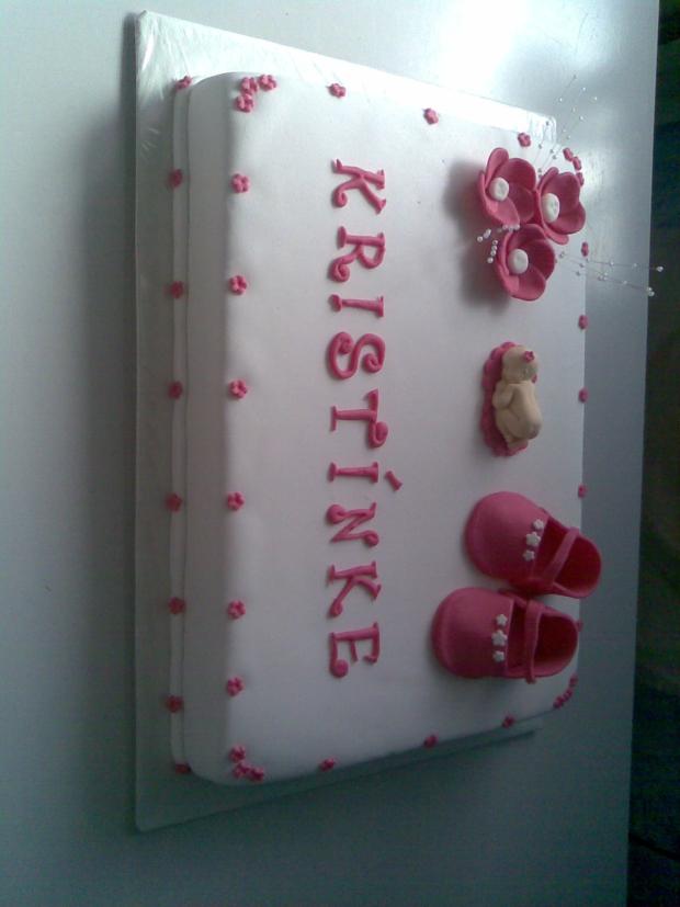 krstinová pre Kristínku, torta, Torty na cirkevné sviatky, Iva-Torty, 1