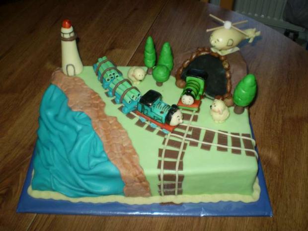 vlacik Tomas, torta, Torty autíčka, vláčiky, maria19583, 1