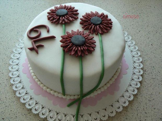 s gerberami, torta, Narodeninové torty, simasa, 1