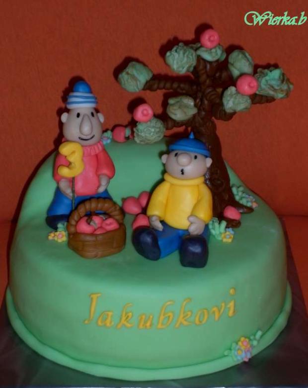 Pat a Mat v záhrade, torta, Rozprávkové torty Pat a Mat v záhrade, torta, Rozprávkové torty, werona, 1
