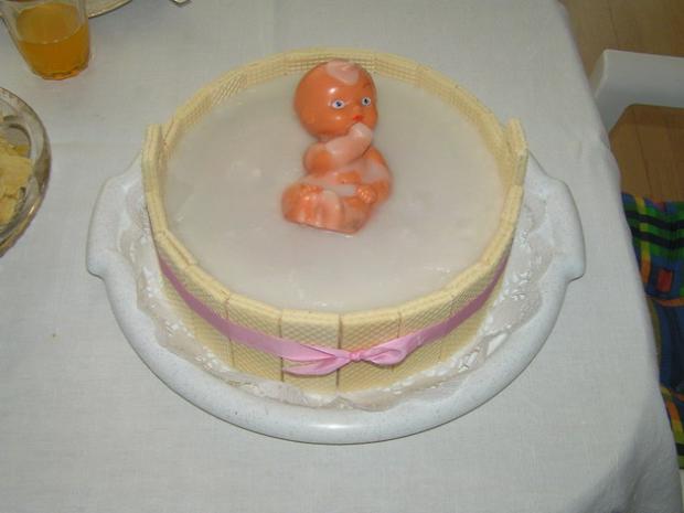 krst - bábätko vo vaničke 2, torta, Torty na krstiny, Margareta B, 1
