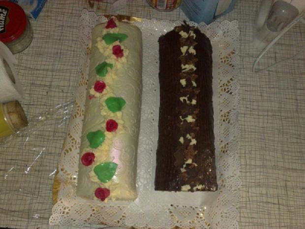 jahodova a cokoladova rolada, torta, Zákusky, misa6858, 1
